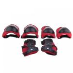 Full protection set, knee, elbow, wrist, red and black color, model CSP02